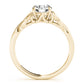Solitaire Round Twisted Engagement Ring