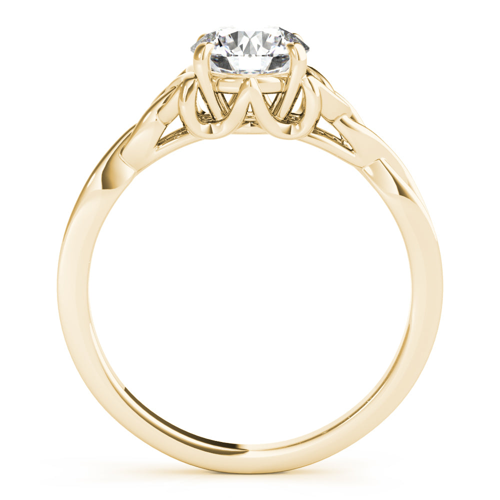 Solitaire Round Twisted Engagement Ring