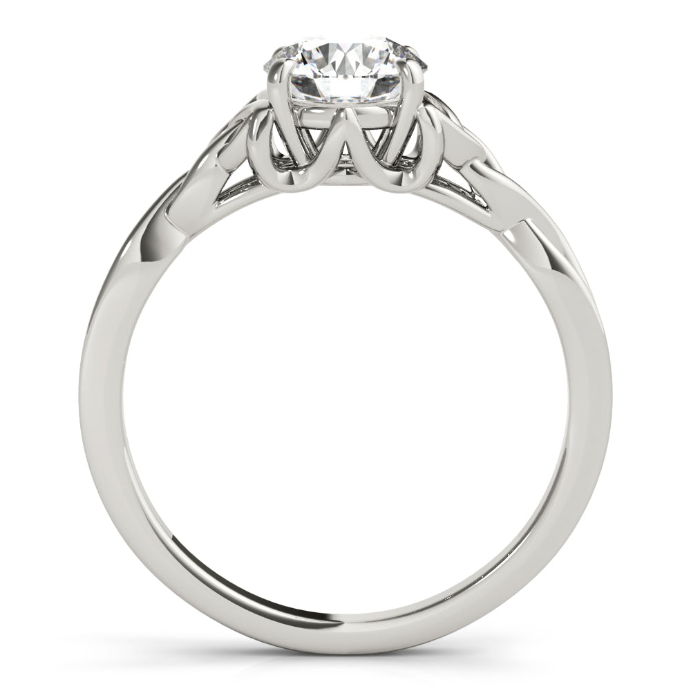 Solitaire Round Twisted Engagement Ring