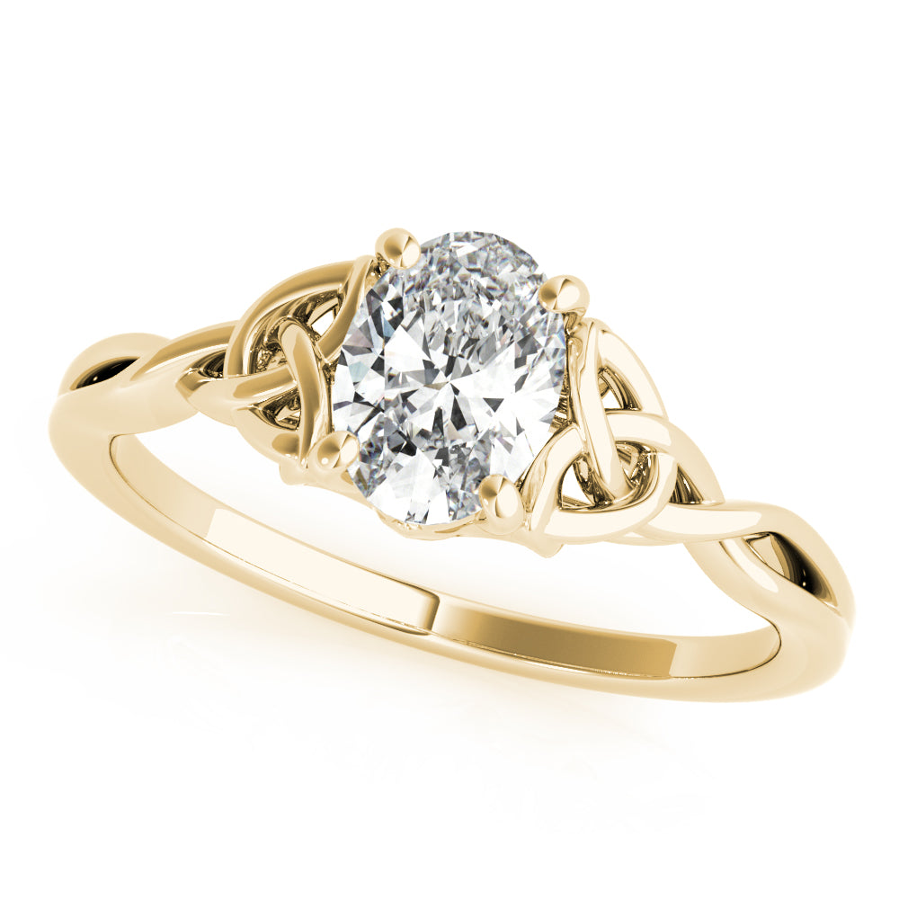 Oval-Cut Solitaire Twisted Engagement Ring