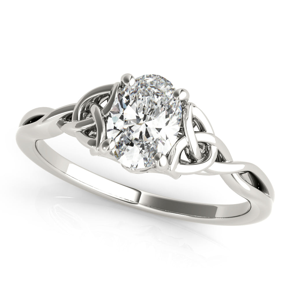 Oval-Cut Solitaire Twisted Engagement Ring