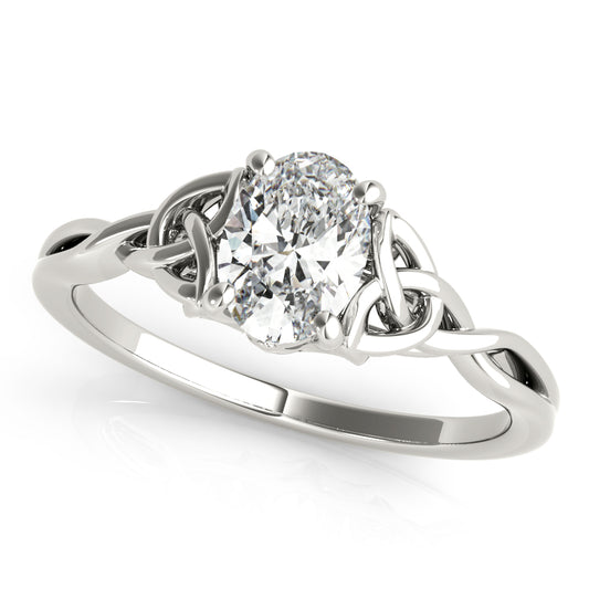 Oval-Cut Solitaire Twisted Engagement Ring
