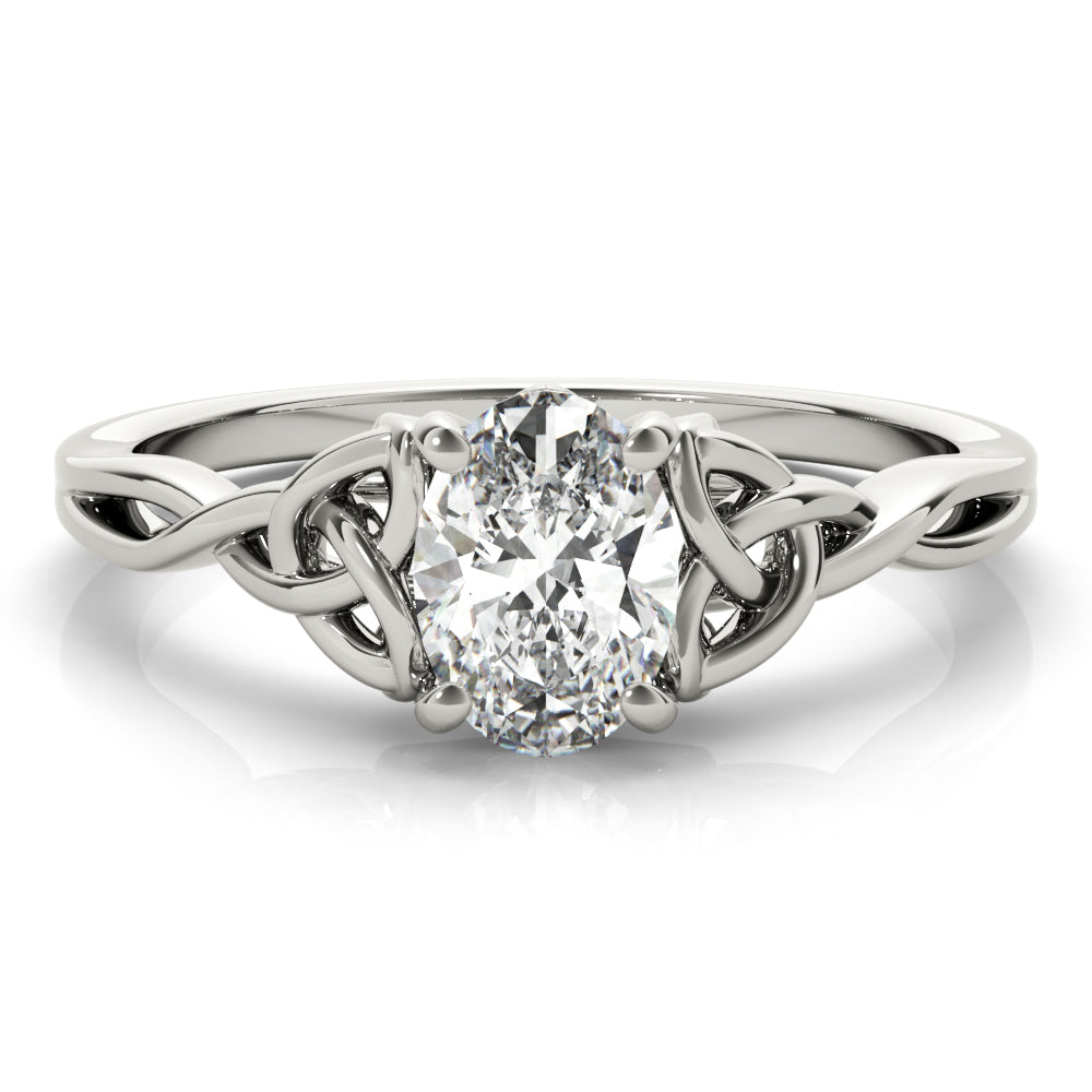 Oval-Cut Solitaire Twisted Engagement Ring
