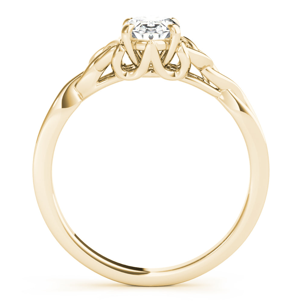 Oval-Cut Solitaire Twisted Engagement Ring