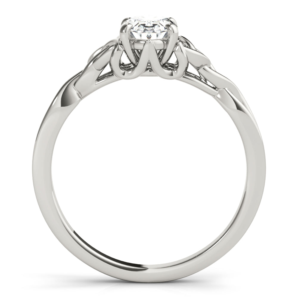 Oval-Cut Solitaire Twisted Engagement Ring
