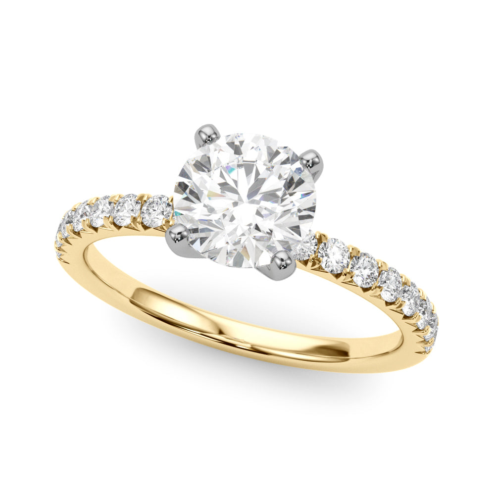 Accented Round Engagement Ring