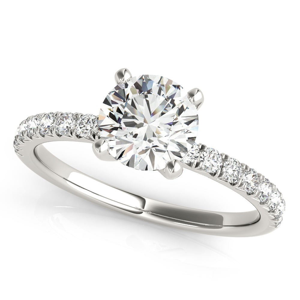 Accented Round Engagement Ring