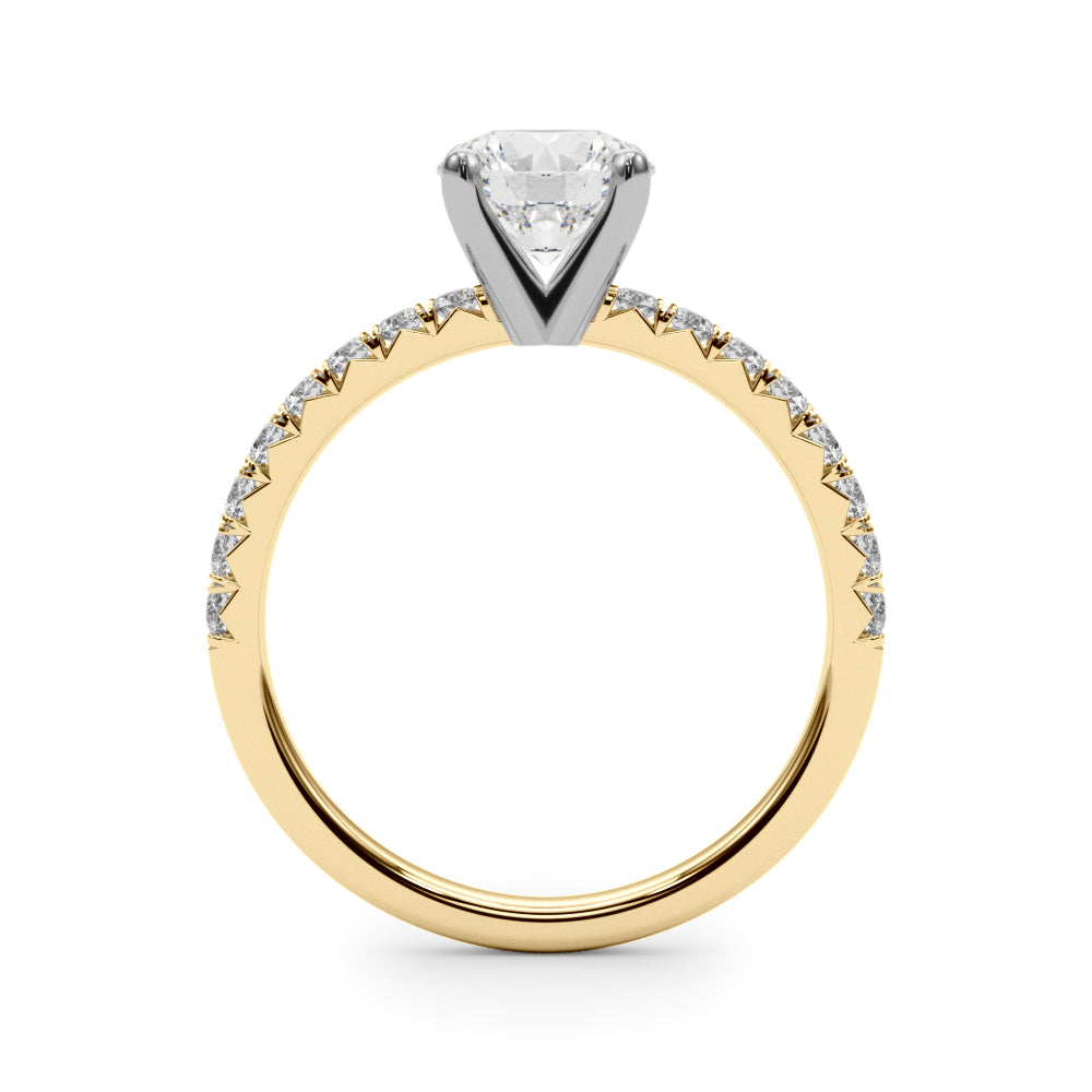 Accented Round Engagement Ring