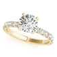 French Cut Round Engagement Ring