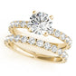 French Cut Round Engagement Ring