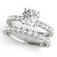 French Cut Round Engagement Ring
