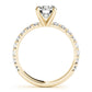 French Cut Round Engagement Ring