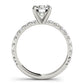 French Cut Round Engagement Ring