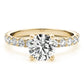 French Cut Round Engagement Ring