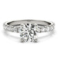French Cut Round Engagement Ring