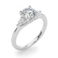 3-Stone Round & Pear Shape Engagement Ring