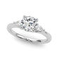 3-Stone Round & Pear Shape Engagement Ring