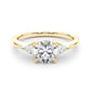 3-Stone Round & Pear Shape Engagement Ring