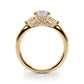 3-Stone Round & Pear Shape Engagement Ring