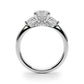 3-Stone Round & Pear Shape Engagement Ring