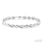 1/6 Ctw 'FIG 8' Shape Round Cut Diamond Bracelet in Sterling Silver