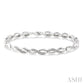 1/6 Ctw 'FIG 8' Shape Round Cut Diamond Bracelet in Sterling Silver