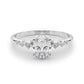 Scattered Diamond Oval Engagement Ring