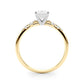 Scattered Diamond Oval Engagement Ring