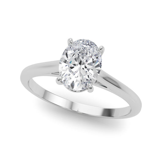 Solitaire Oval Engagement Ring