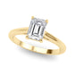 Solitaire Cathedral Emerald-Cut Engagement Ring