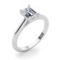 Solitaire Cathedral Emerald-Cut Engagement Ring