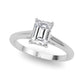 Solitaire Cathedral Emerald-Cut Engagement Ring