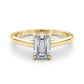 Solitaire Cathedral Emerald-Cut Engagement Ring