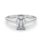 Solitaire Cathedral Emerald-Cut Engagement Ring