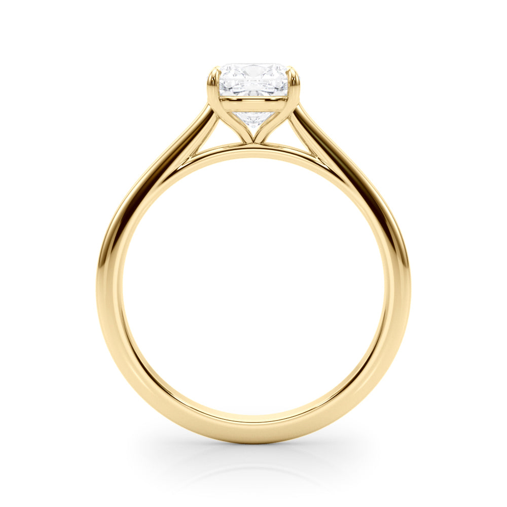 Solitaire Cushion Cut Engagement Ring