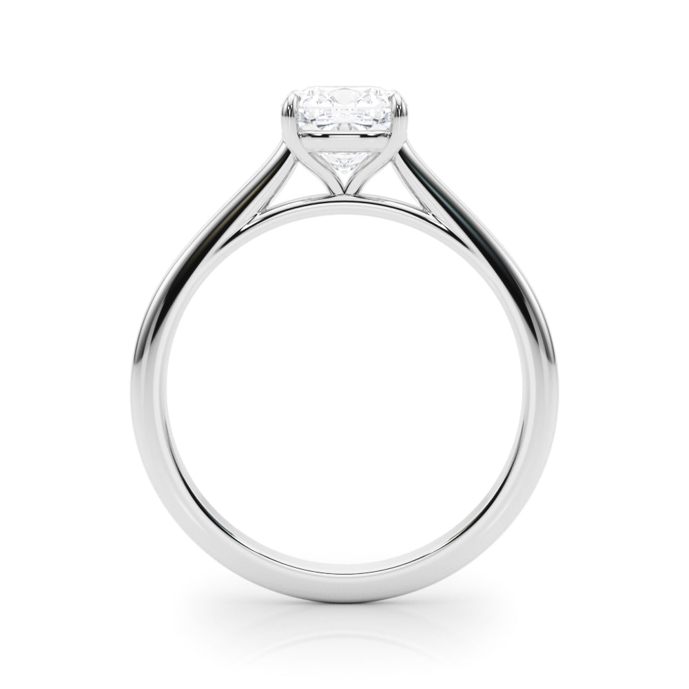 Solitaire Cushion Cut Engagement Ring