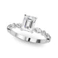 Alternating Round & Marquise Engagement Ring