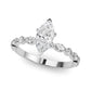 Alternating Round & Marquise Engagement Ring