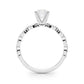 Single Shared Prong Marquise Side Engagement Ring