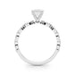 Single Shared Prong Marquise Side Engagement Ring