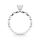 Single Shared Prong Marquise Side Engagement Ring