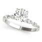 Single Shared Prong Marquise Side Engagement Ring