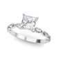 Single Shared Prong Marquise Side Engagement Ring