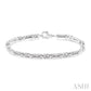 1/10 Ctw Knot Shape Round Cut Diamond Link Bracelet in Sterling Silver