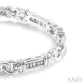 1/10 Ctw Knot Shape Round Cut Diamond Link Bracelet in Sterling Silver