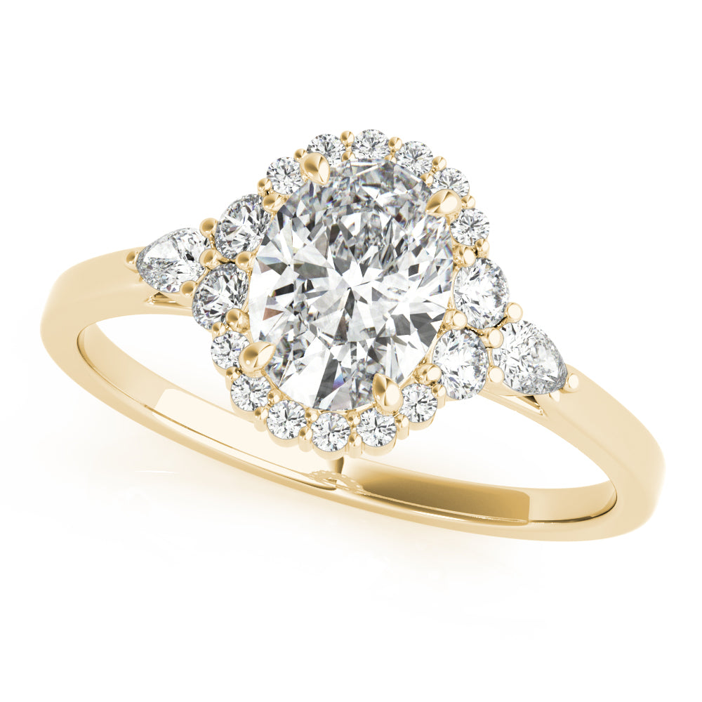 Oval Cut Halo Engagement Ring
