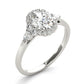 Oval Cut Halo Engagement Ring