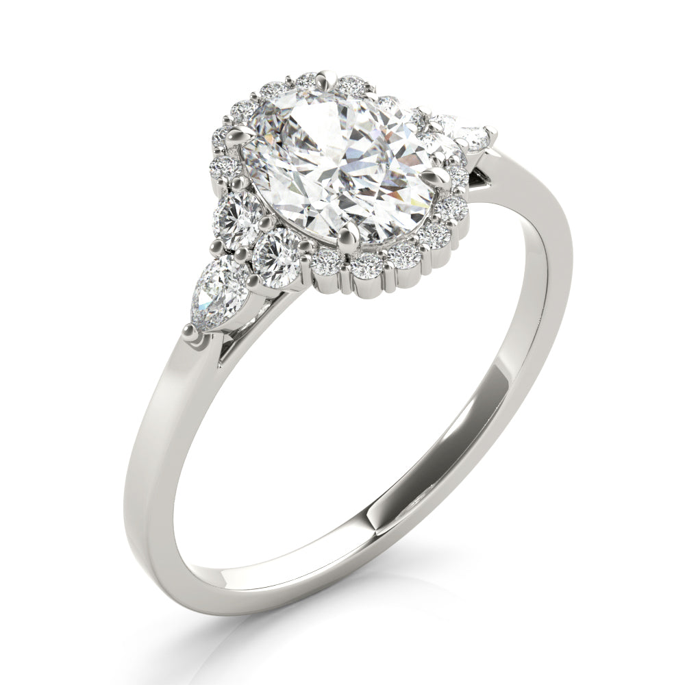 Oval Cut Halo Engagement Ring