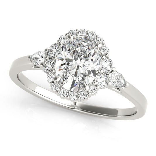Oval Cut Halo Engagement Ring