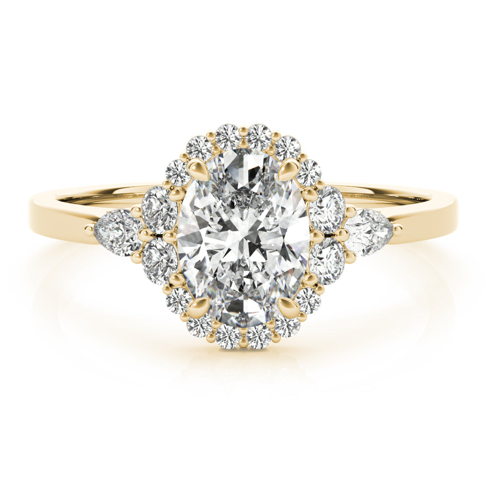 Oval Cut Halo Engagement Ring